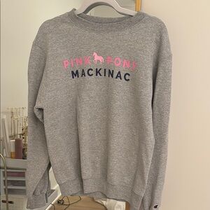Champion Gray Pink Pony Sweatshirt